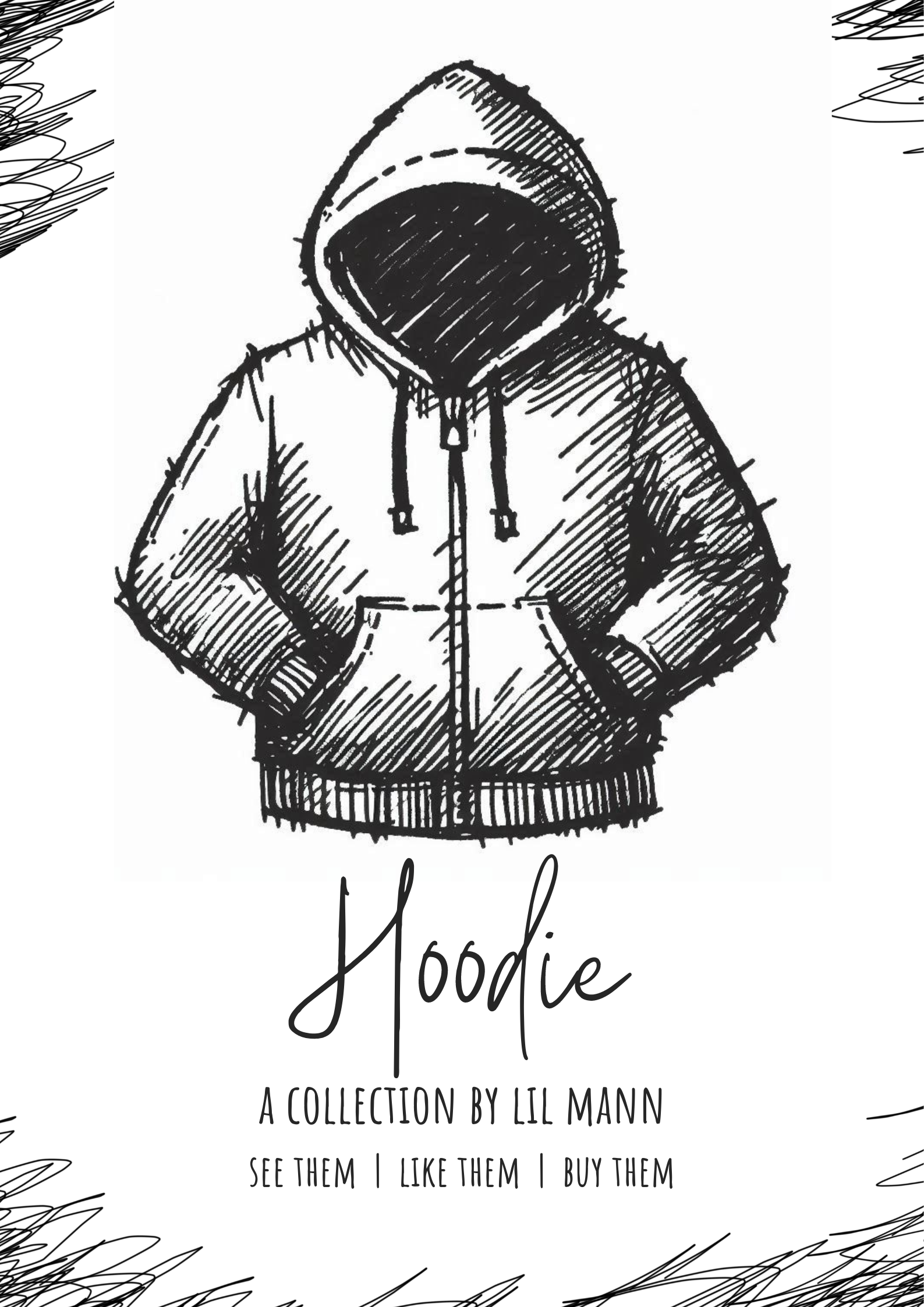 Scribbled image of a hoodie